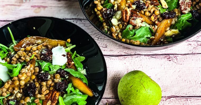 ΣΑΛΑΤΑ ΑΓΡΙΑΣ ΡΟΚΑΣ ΜΕ ΚΑΡΑΜΕΛΩΜΕΝΟ ΑΧΛΑΔΙ